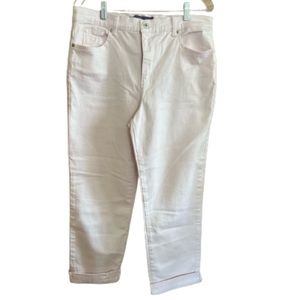 Gloria Vanderbilt pale pink Amanda ankle pants with rolled cuff size 14